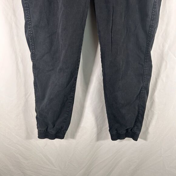 Zara Joggers Women's XL Solid Black Pull On Drawstring Pockets Elastic Waist - Picture 3 of 7